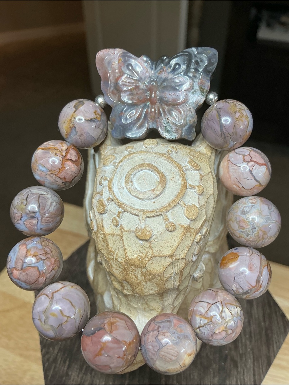 Alashan 15mm with Ocean Jasper Butterfly - Picture 2 of 3